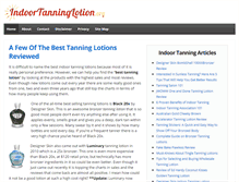 Tablet Screenshot of indoortanninglotion.org